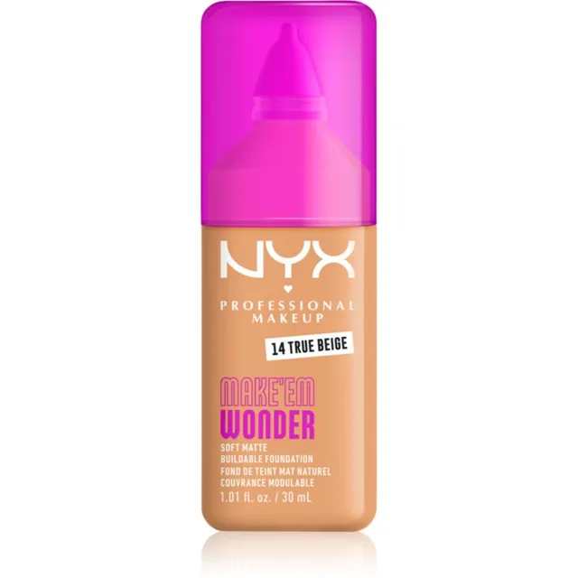 NYX Professional Makeup Make ‘Em Wonder Kerge matistav jumestuskreem varjund 14 True Beige 30 ml