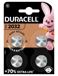 Duracell patarei 2032 3V liitium 4 tk