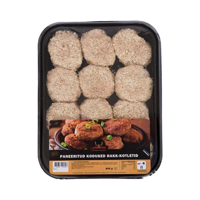 Paneeritud kodused hakk-kotletid, LINNAMÄE LIHATÖÖSTUS, 840 g