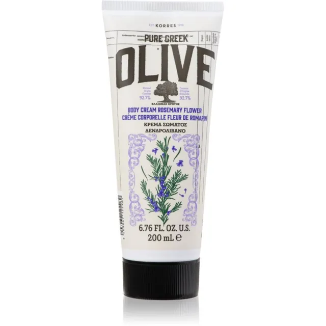 Korres Pure Greek Olive & Rosemary Flower Niisutav kehakreem oliiviõliga 200 ml