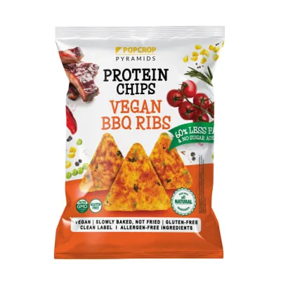 Veg. prot.krõp. Popcrop BBQ ribi maits. 60g