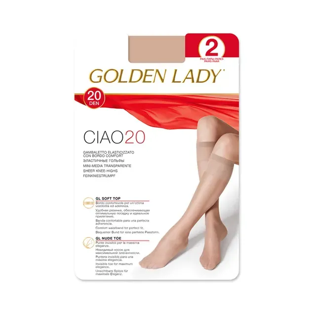 Naiste põlvikud Cia 20den melon, GOLDEN LADY, 2 paari