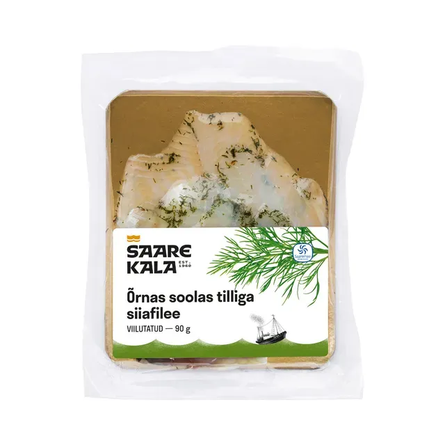 Õrnas soolas tilliga siiafilee, viilutatud, SAARE KALA, 90 g