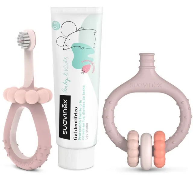 Suavinex Baby & Kids My First Dental Care Set Kinkekomplekt beebidele ja lastele Pink
