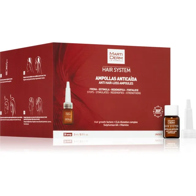 MartiDerm Hair System Anti Hair-Loss Ampoules Ampull juuste väljalangemise vastu 28 tk