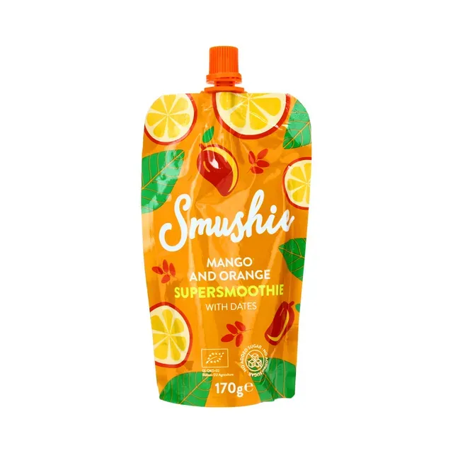 Ökoloogiline Mango-apelsinismuuti, SMUSHIE, 170 g