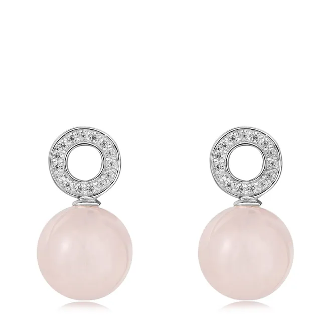 NEORE Luna Rose Quartz Earrings