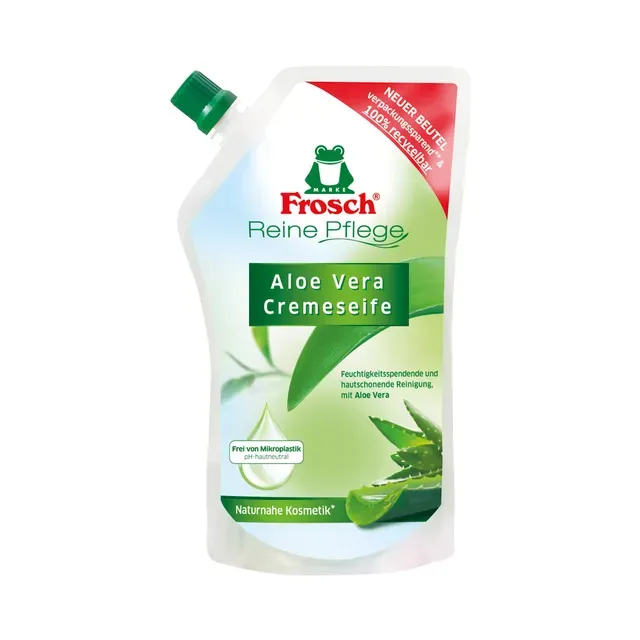 Vedelseep aloe vera, täitepakend, FROSCH, 500 ml