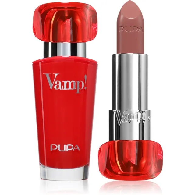 PUPA Milano Vamp! Luminous Lipstick Huultele täidlust andev huulepulk varjund 205 Iconic Nude 3.5 g