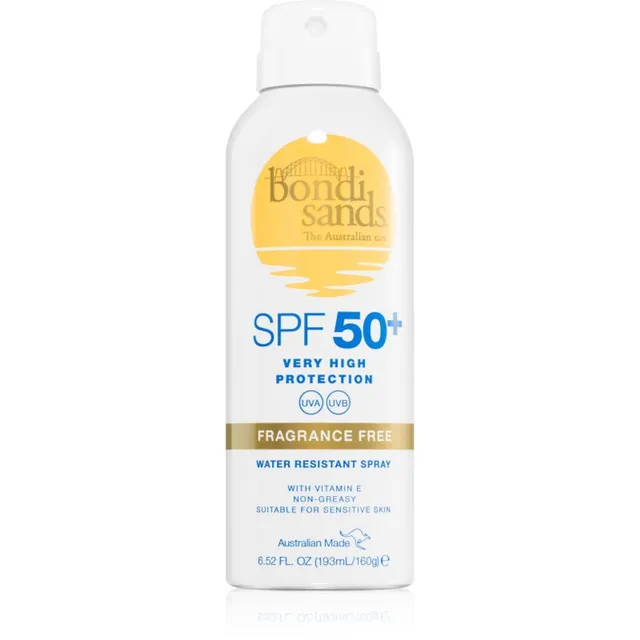 Bondi Sands SPF 50+ Fragrance Free Pihustatav päikesekaitse SPF 50+ 160 g