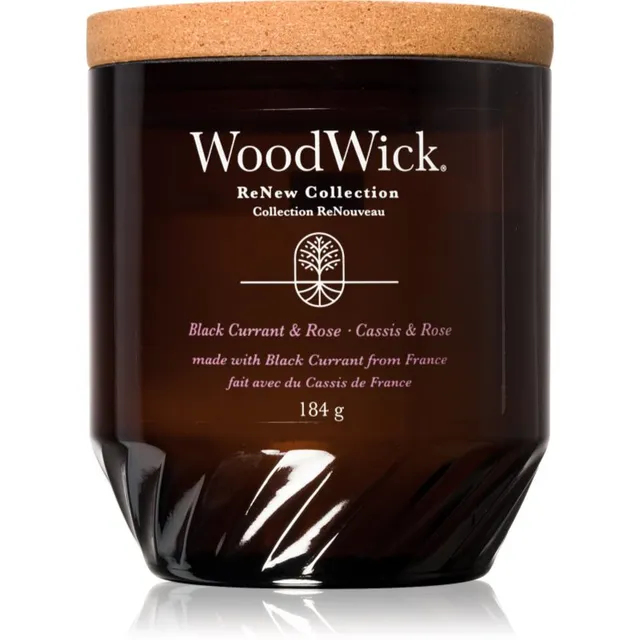 Woodwick Black Currant & Rose lõhnaküünal 184 g