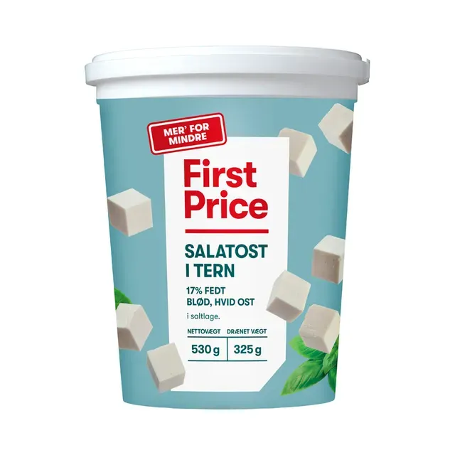 Valge juustu kuubikud salatile, FIRST PRICE, 325 g