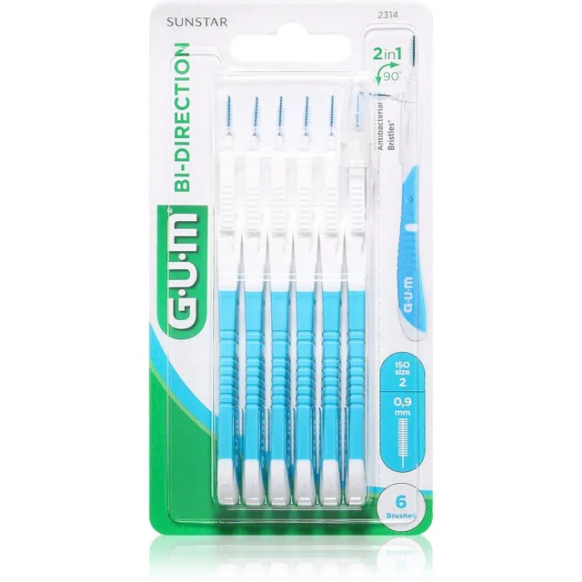 G.U.M Bi Direction Interdental Brush 2314 Hambavaheharjad 0,9 mm 6 tk