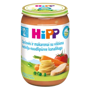 Juurvilja-nuudlipüree kanalihaga, HIPP, 220 g