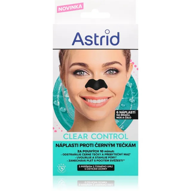 Astrid Clear Control Puhastavad ribad näole mustpeadevastane 6 tk
