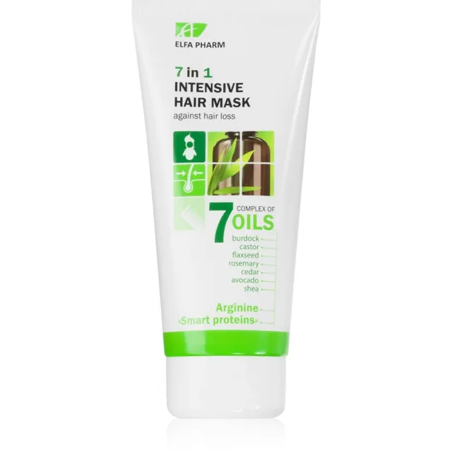 Elfa Pharm Intensive Cosmetic Complex Of 7 Oils 7in1 Intensive Hair Mask Taastav mask juuste väljalangemise raviks 200 ml