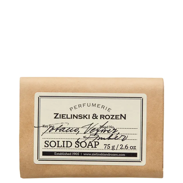 ZIELINSKI & ROZEN Tobacco, Vetiver, Amber Solid Soap 75g
