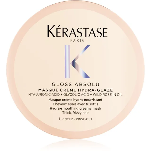 Kérastase Gloss Absolu Masque Créme Hydra-Glaze Juuksemask ohjeldamatutele ja käharatele juustele 75 ml