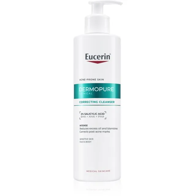 Eucerin DermoPure Clinical Correcting Cleanser Kooriv puhastusgeel näole ja kehale 400 ml