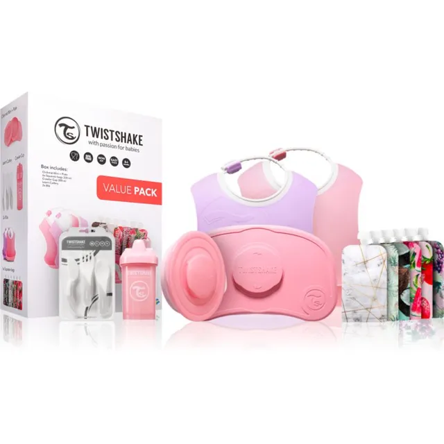 Twistshake Tableware Set for Girl söögiriistade komplekt lastele Pink