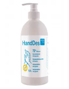 HandDes käte desinfitseerija pumbaga pudelis 500 ml