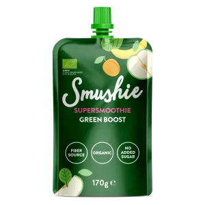 Ökoloogiline Õuna-spinatipüree chia seemnetega, SMUSHIE, 170 g
