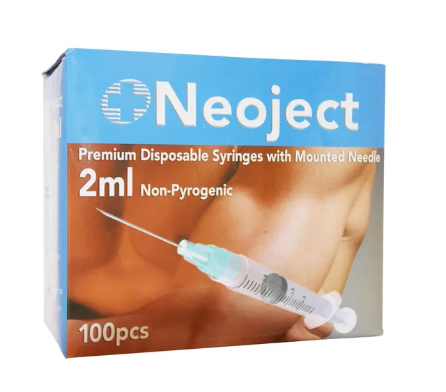 SÜSTAL NÕELAGA NEOJECT 2ML 3 OSALINE (23G) N100 /LUER LOCK/