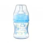 BabyOno koolikutevastane laia kaelaga plastpudel, sinine 120 ml