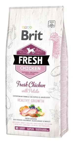 Brit Fresh kutsika kuivtoit, kana/kartul, 12 kg
