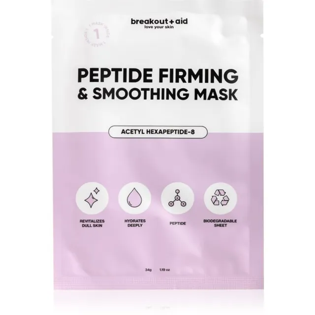 breakout + aid Peptide Firming & Smoothing Mask Lehtmask peptiididega 34 g