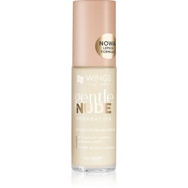AA Wings of Color Gentle Nude Foundation Vedel jumestuskreem niisutava toimega varjund 401 Ivory 30 ml