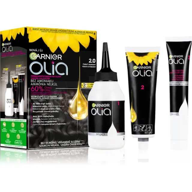 Garnier Olia Big Kit Püsijuuksevärv varjund 2.0 Black Diamond