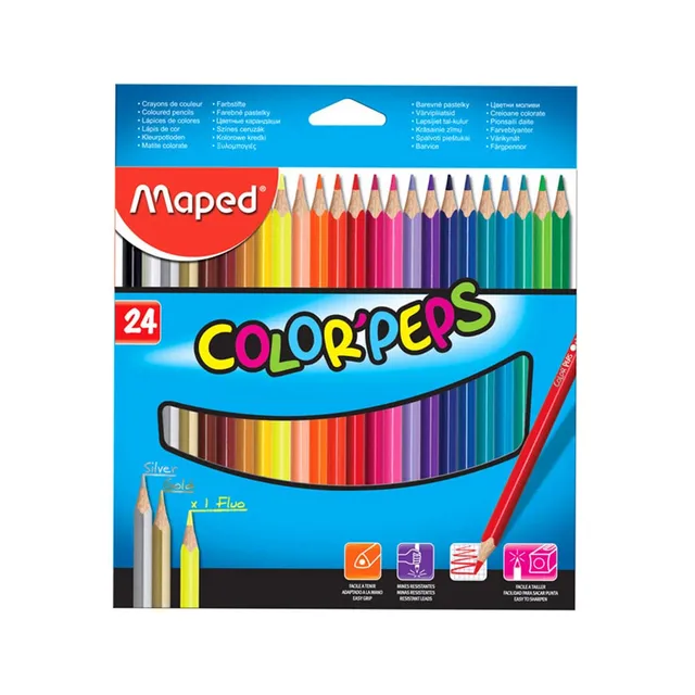Värvipliiatsid, COLOR PEPS, 24 tk