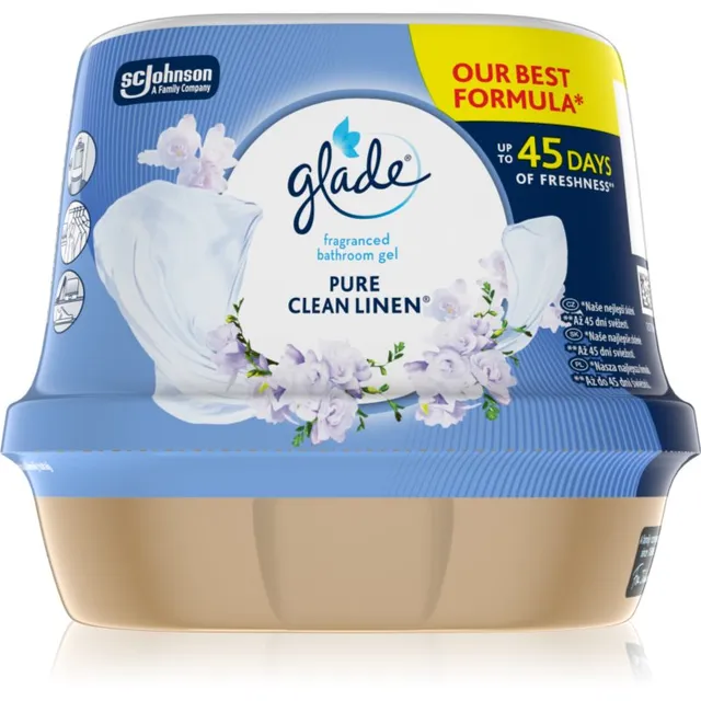 GLADE Clean Linen lõhnav geel vannituppa 180 g