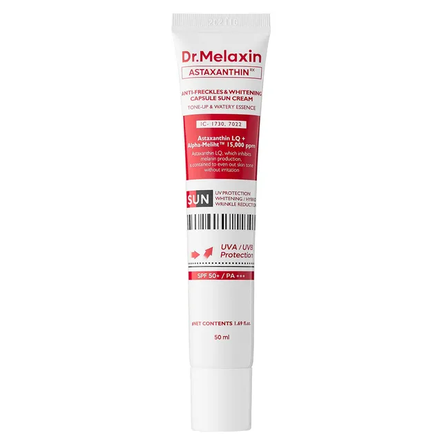 DR.MELAXIN Astaxanthin Anti-Freckles & Whitening Capsule Sun Cream SPF50 50ml
