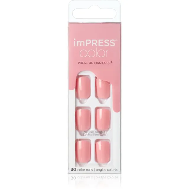 KISS imPRESS Color Short Kunstküüned Pretty Pink 30 tk