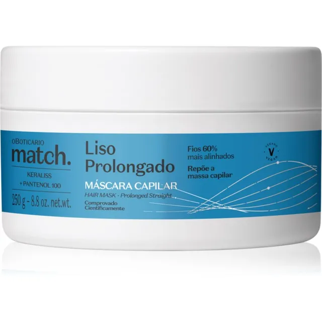 oBoticário Match. Prolonged Smooth Silendav mask juustele 250 g