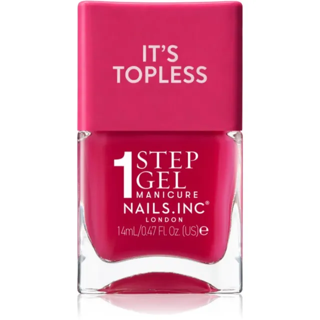 Nails Inc. It’s Topless Geelküünelakk pikaajalise mõjuga varjund Gracie Guava Red 14 ml