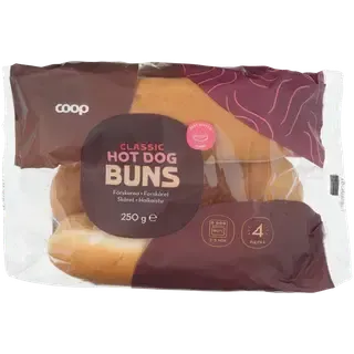 Coop Hot Dogi Saiad 4 Tk, 250 G