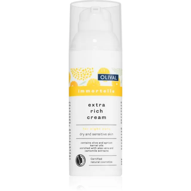 Olival Immortelle Extra Rich Cream Toitev öökreem tundlikule ja kuivale nahale 50 ml