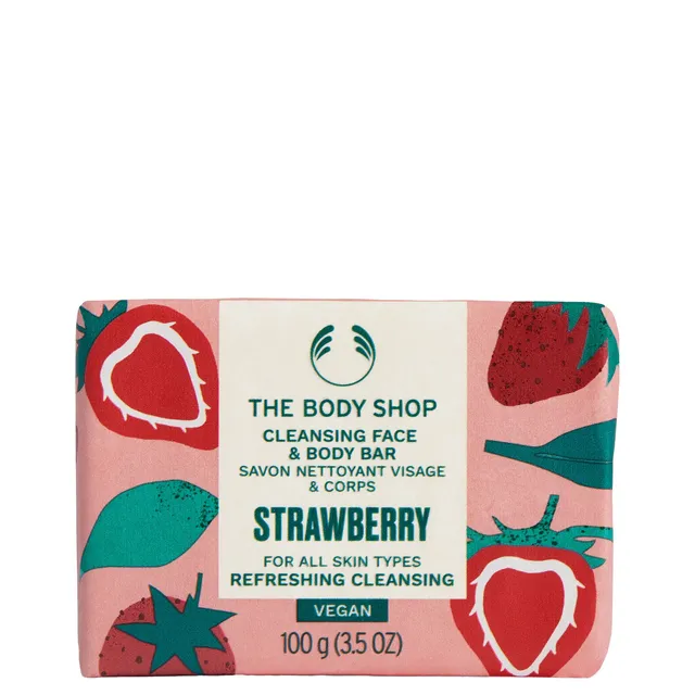THE BODY SHOP Strawberry Cleansing Face & Body Bar 100g
