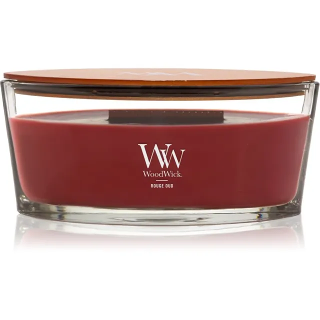 Woodwick Opulent Wood Rouge Oud lõhnaküünal puidust taht 453.6 g