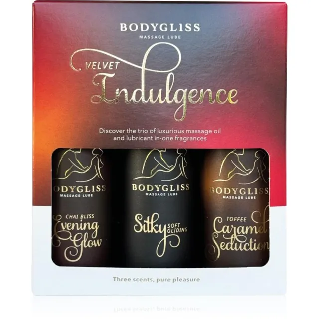 BodyGliss Velvet Indulgence Travel Edition Massaažiõli valmistatud silikooni baasil kinkekomplekt 3x50 ml