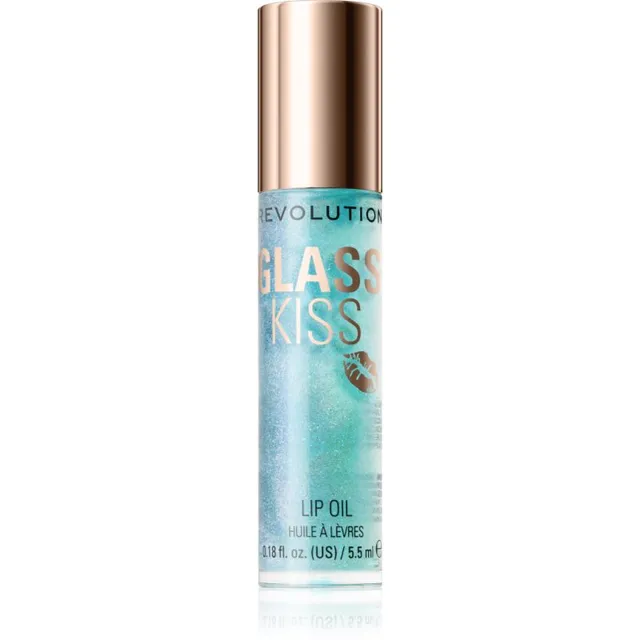 Revolution Glass Kiss Särav õli huultele varjund Mermaid Blue 5.5 ml