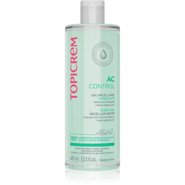 Topicrem AC Purifying Micellar Water Puhastav mitsellaarvesi rasusele akne kalduvustega nahale 400 ml
