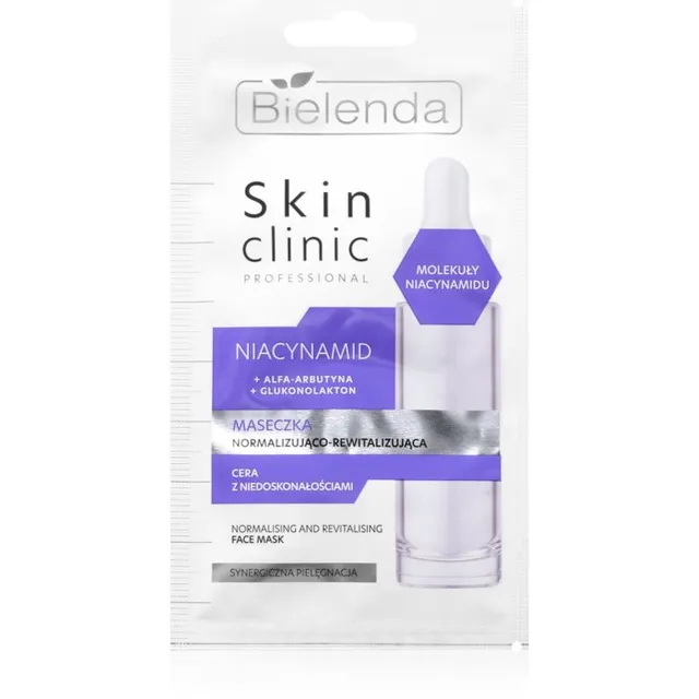 Bielenda Skin Clinic Professional Niacinamide Elavdav öömask naha uuendamiseks probleemsele nahale, akne vastu 8 g