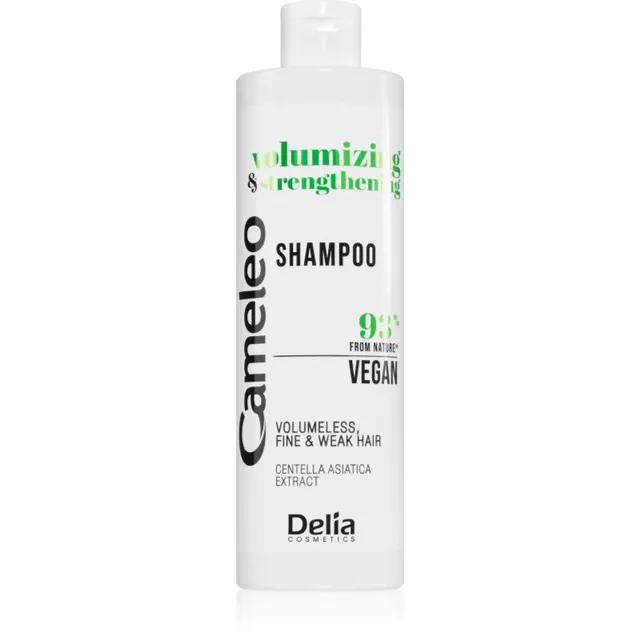 Delia Cosmetics Cameleo Volume & Strengthening Volüümi lisav šampoon õhukestele juustele 400 ml