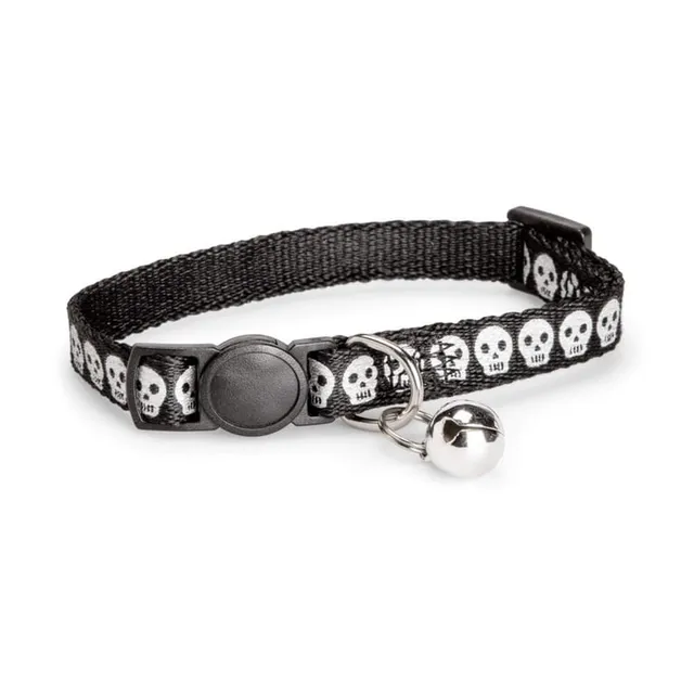 Basic Cat Skulls helendav kassi kaelarihm must