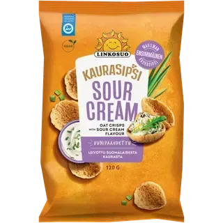 Linkosuo hapukooremaitselised kaerakrõpsud 120 g