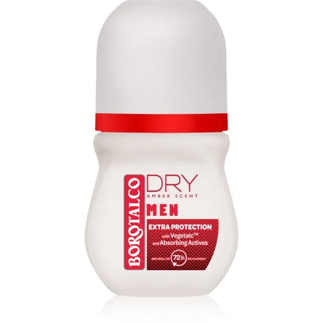 Borotalco MEN Dry Rulldeodorant 72 tundi lõhnatooted Amber 50 ml